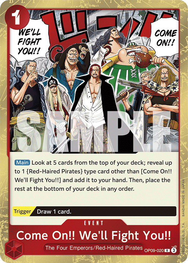 Come On!! We'll Fight You!! One Piece card