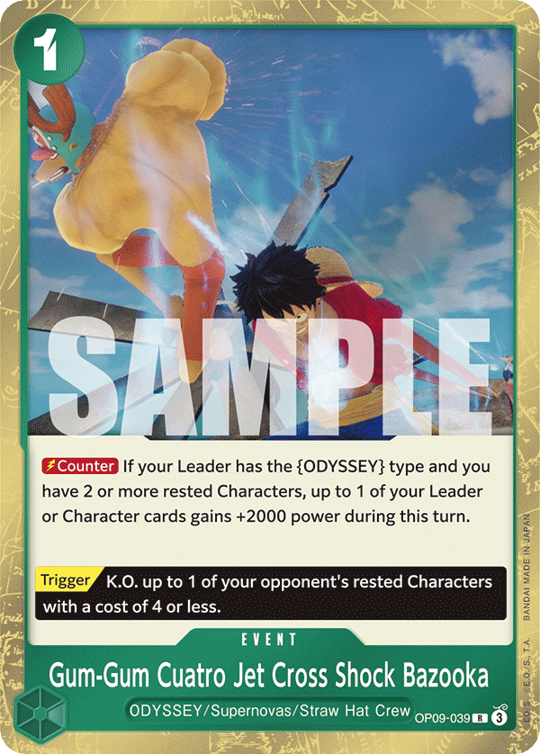 Gum-Gum Cuatro Jet Cross Shock Bazooka One Piece card