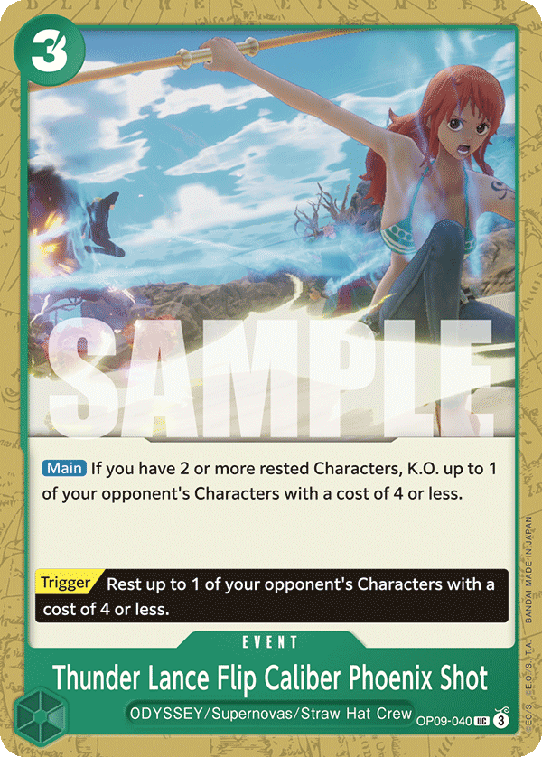 Thunder Lance Flip Caliber Phoenix Shot One Piece card