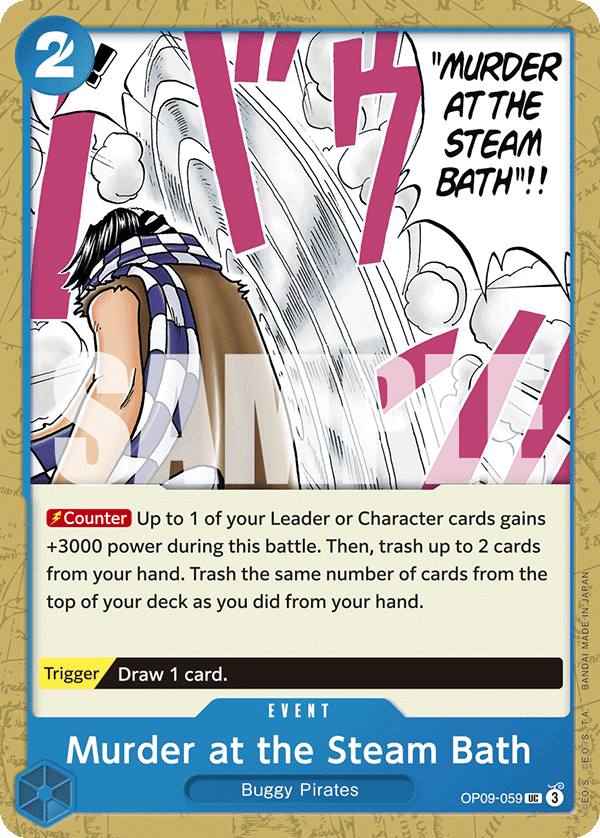 Murder at the Steam Bath One Piece card