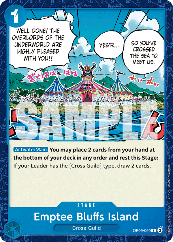 Emptee Bluffs Island One Piece card