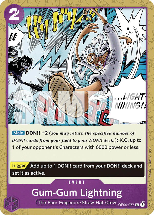 Gum-Gum Lightning One Piece card