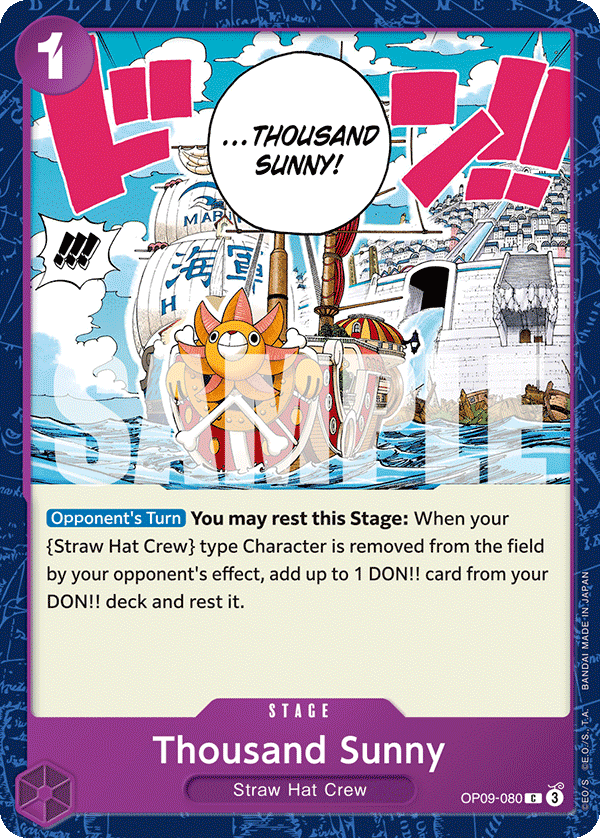 Thousand Sunny One Piece card