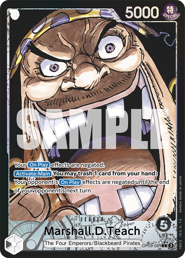 Marshall.D.Teach One Piece card