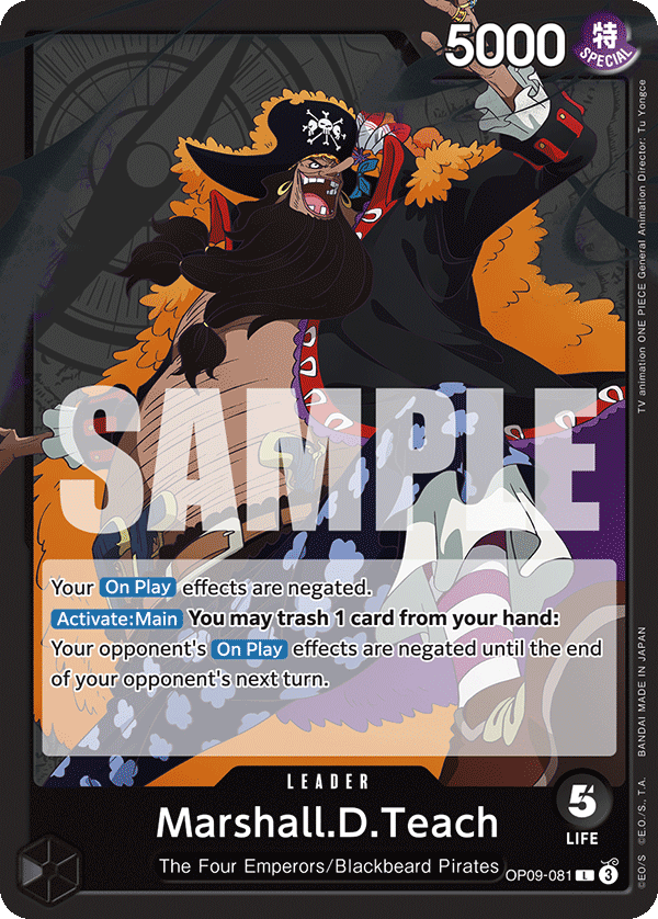 Marshall.D.Teach One Piece card