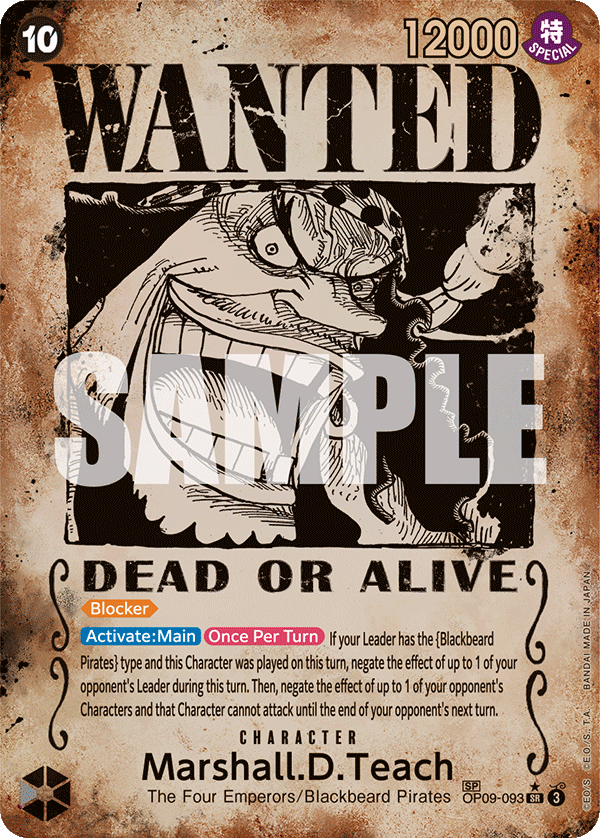 Marshall.D.Teach One Piece card