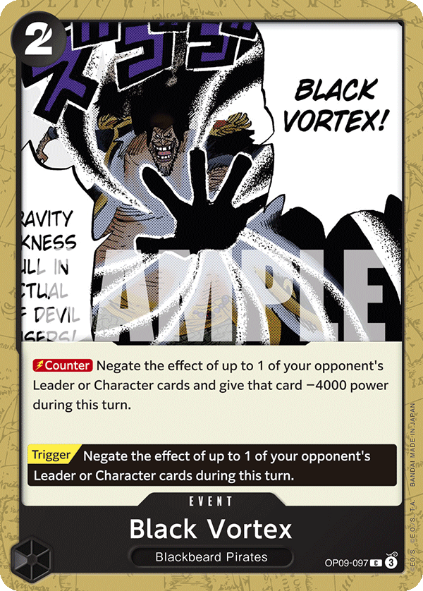 Black Vortex One Piece card