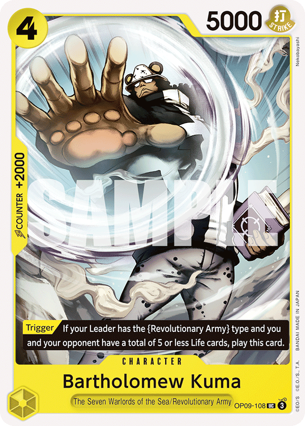 Bartholomew Kuma One Piece card