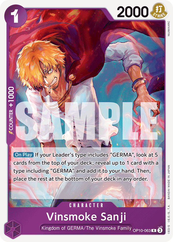 Vinsmoke Sanji One Piece card