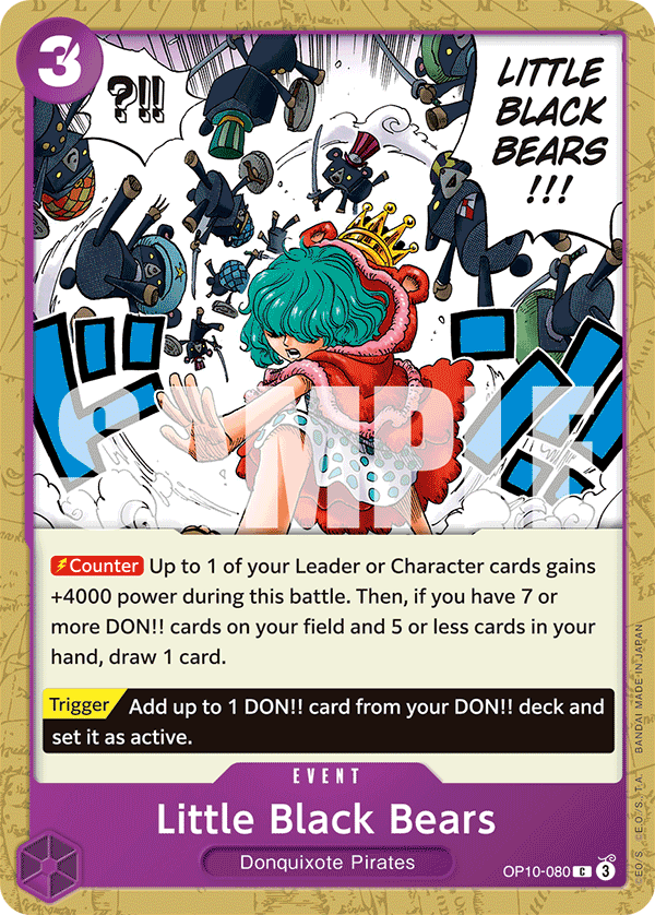 Little Black Bears One Piece card