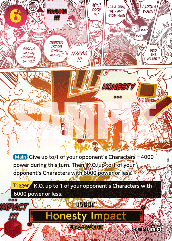 Honesty Impact One Piece card