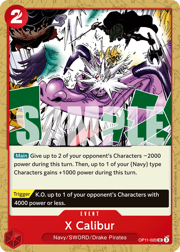 X Calibur One Piece card