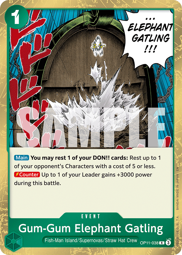 Gum-Gum Elephant Gatling One Piece card
