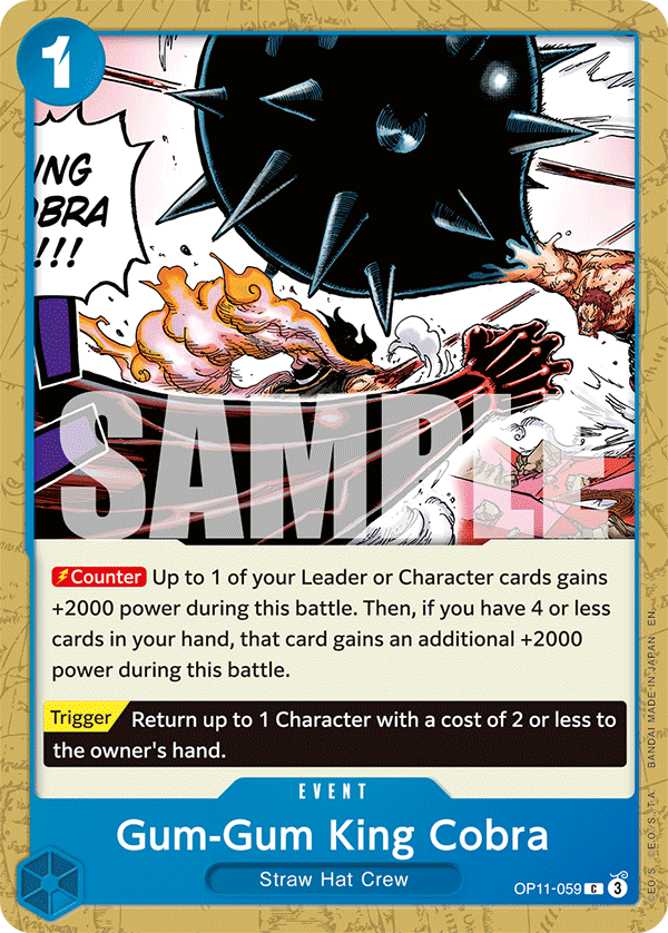 Gum-Gum King Cobra One Piece card
