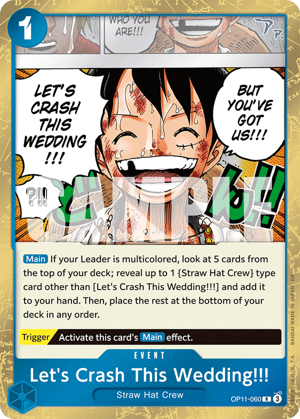 Let's Crash This Wedding!!! One Piece card