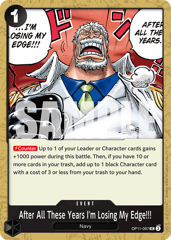 After All These Years I'm Losing My Edge!!! One Piece card