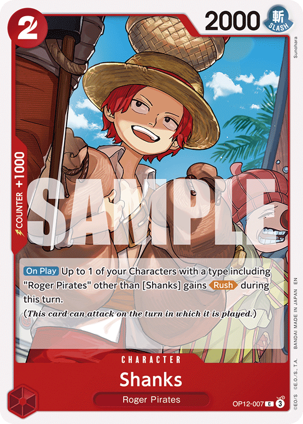 Shanks One Piece card