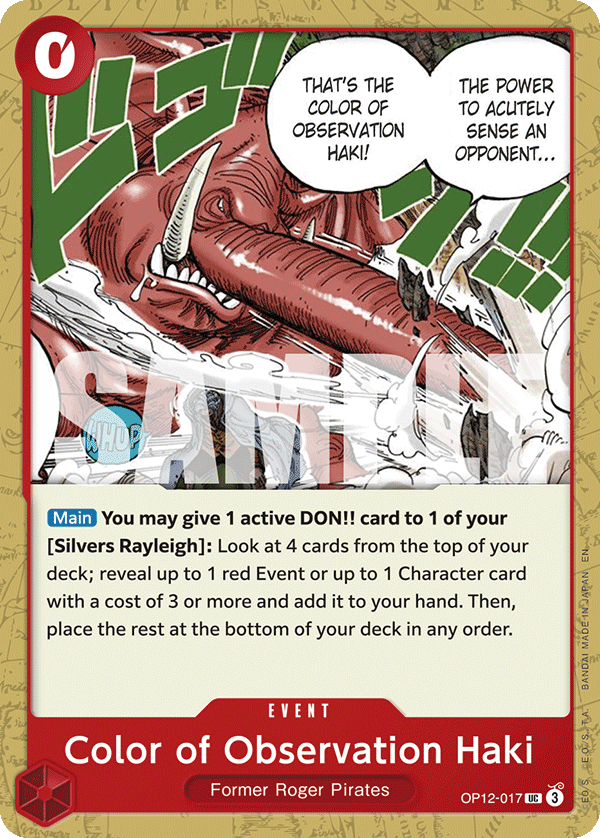 Color of Observation Haki One Piece card