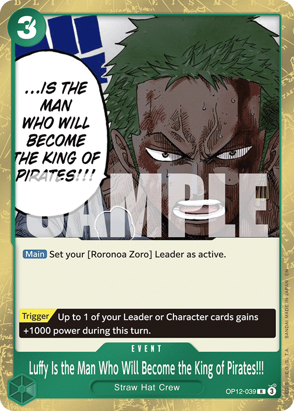 Luffy Is the Man Who Will Become the King of Pirates!!! One Piece card