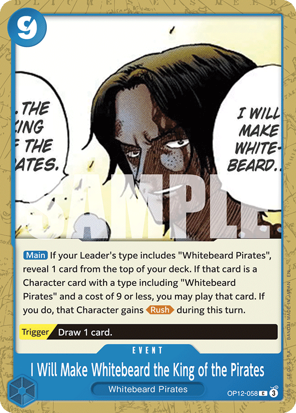 I Will Make Whitebeard the King of the Pirates One Piece card