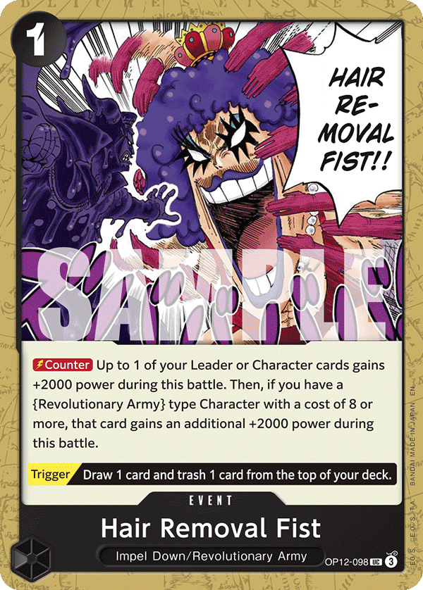 Hair Removal Fist One Piece card