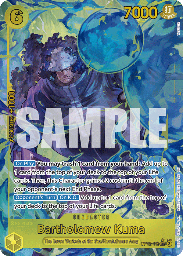 Bartholomew Kuma One Piece card