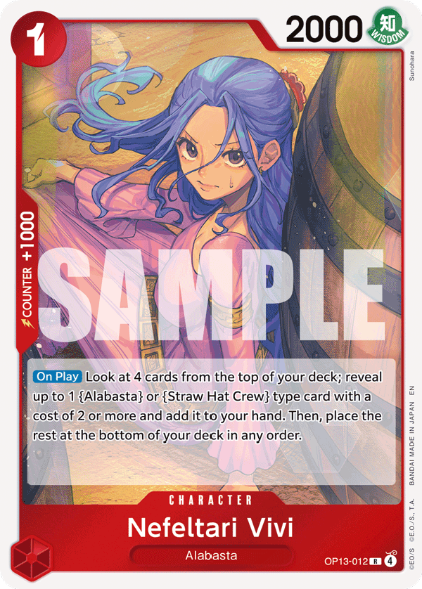 Nefeltari Vivi One Piece card