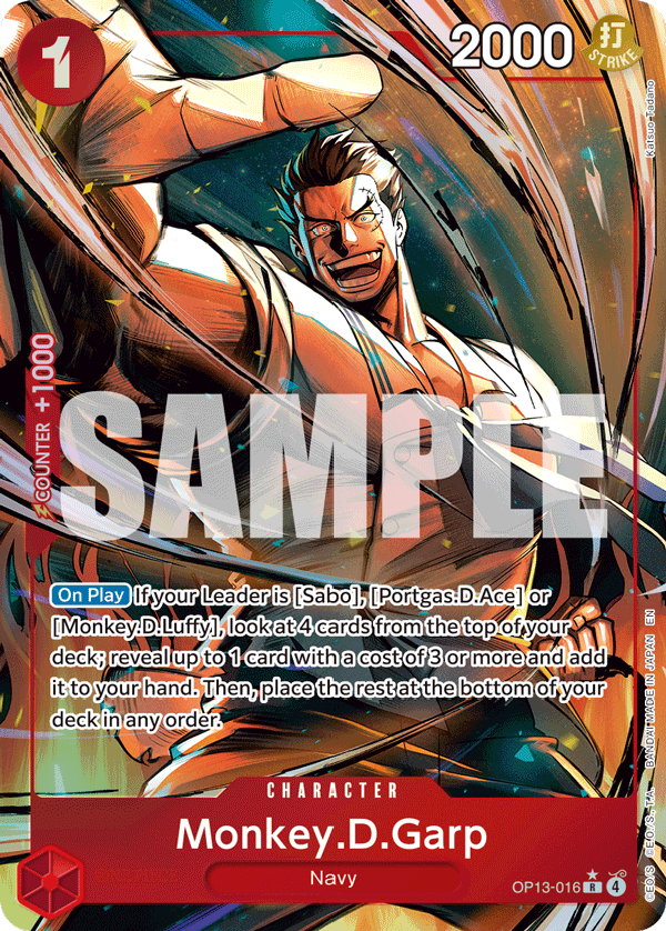Monkey.D.Garp One Piece card