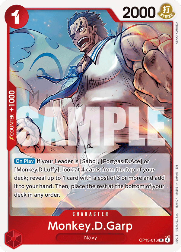 Monkey.D.Garp One Piece card