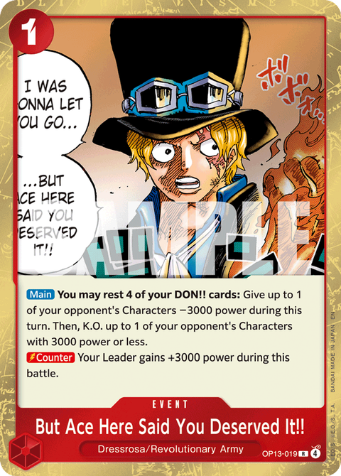 But Ace Here Said You Deserved It!!