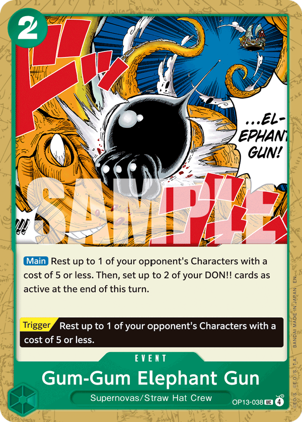 Gum-Gum Elephant Gun One Piece card