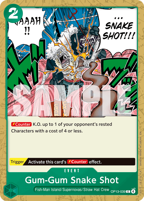 Gum-Gum Snake Shot One Piece card