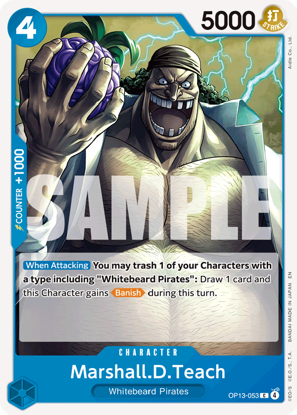 Marshall.D.Teach One Piece card