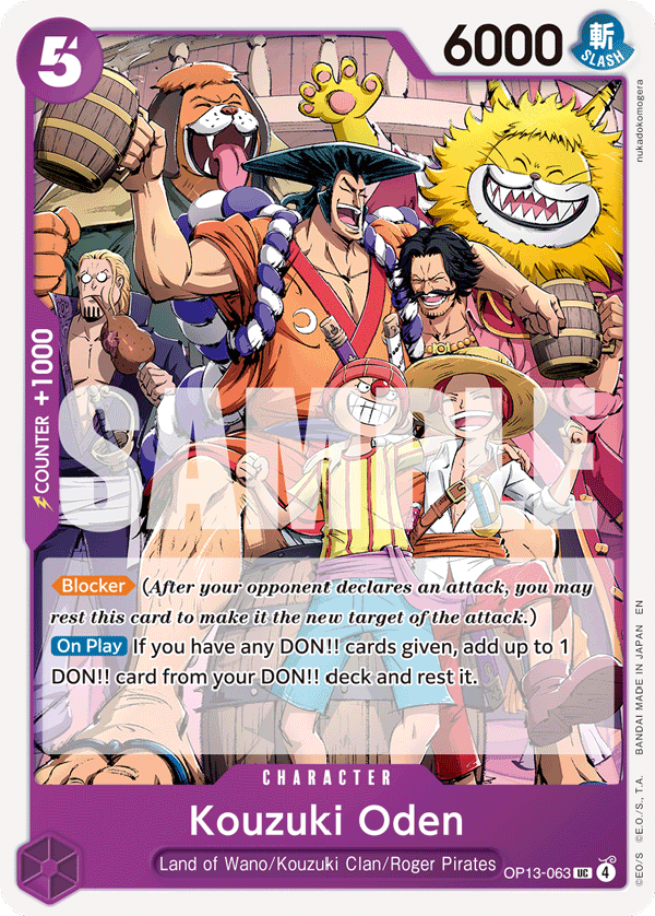 Kouzuki Oden One Piece card