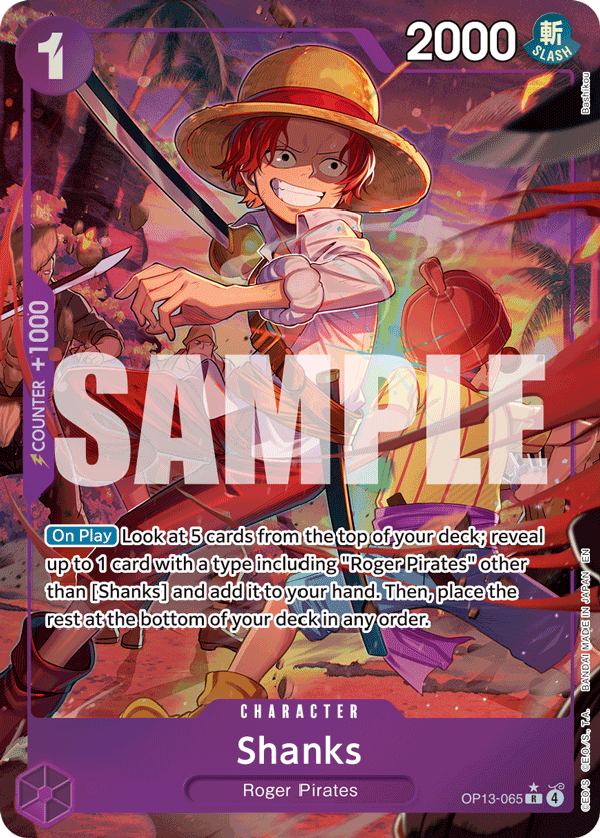 Shanks One Piece card