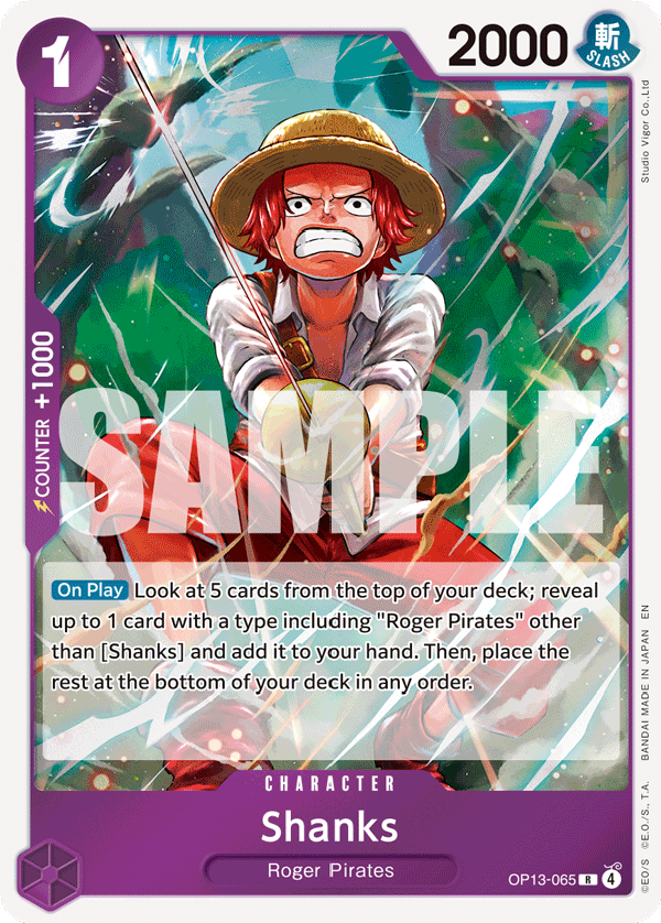 Shanks One Piece card