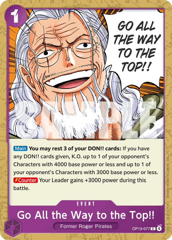 Go All the Way to the Top!! One Piece card