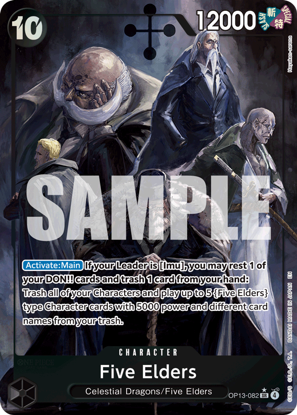 Five Elders One Piece card