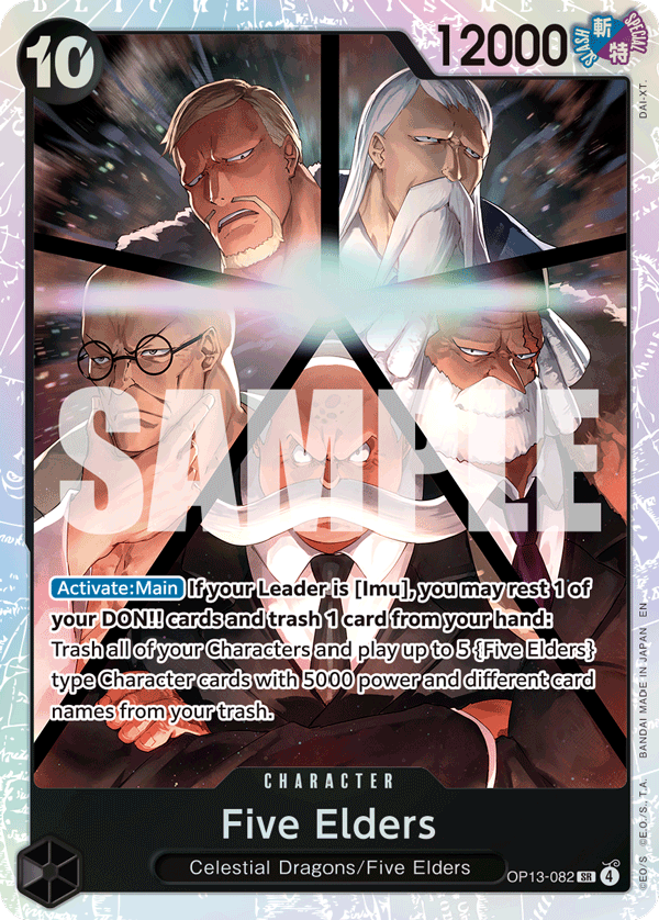 Five Elders One Piece card