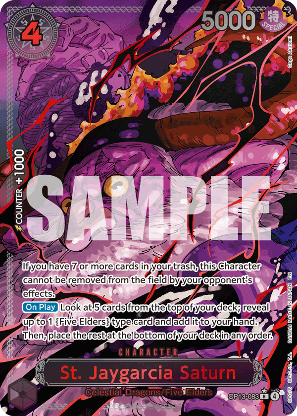St. Jaygarcia Saturn One Piece card