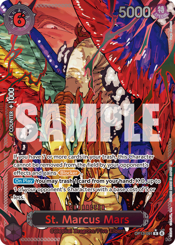 St. Marcus Mars One Piece card