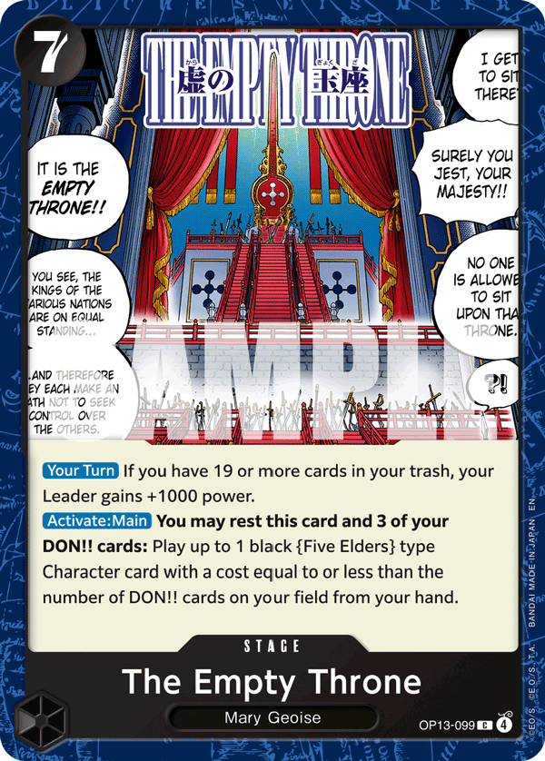 The Empty Throne One Piece card