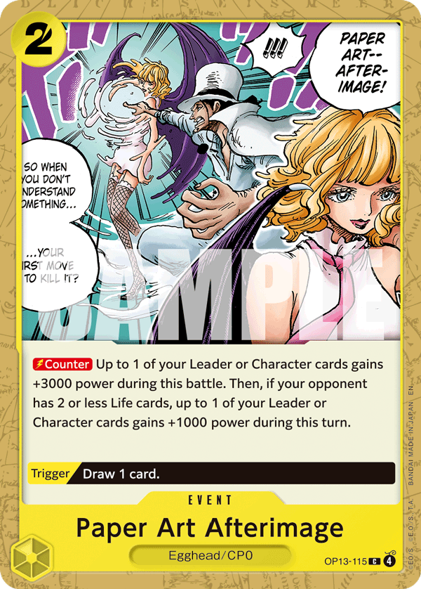 Paper Art Afterimage One Piece card