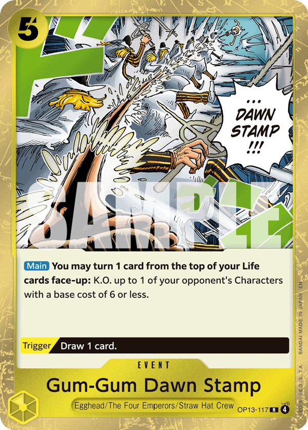 Gum-Gum Dawn Stamp One Piece card