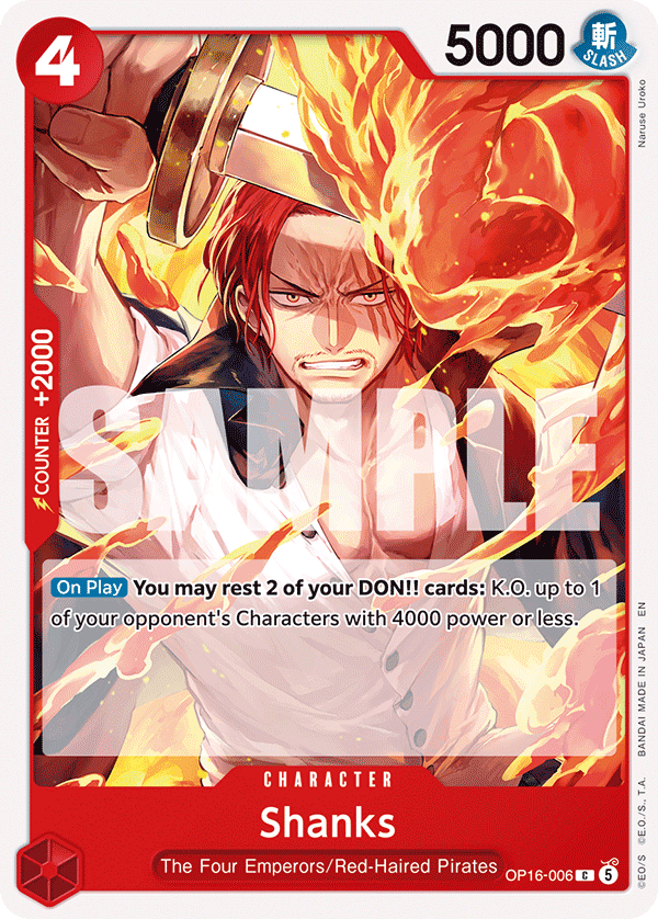 Shanks One Piece card