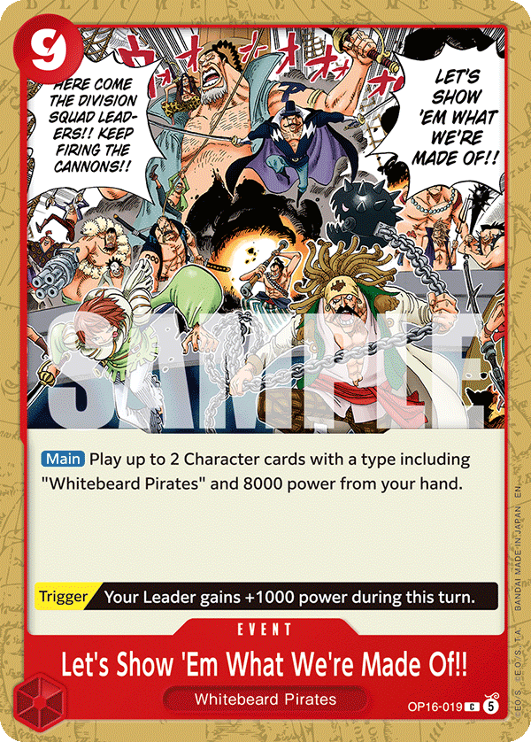 Let's Show 'Em What We're Made Of!! One Piece card
