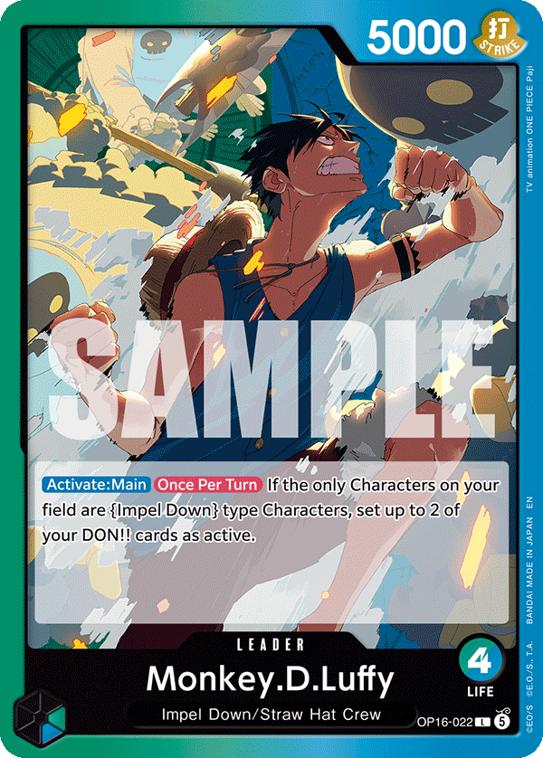 Monkey.D.Luffy One Piece card