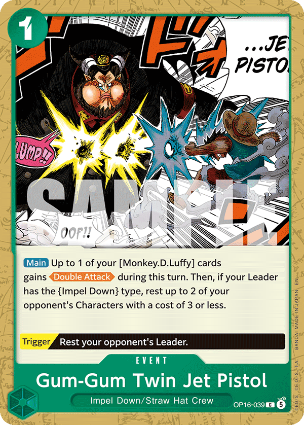 Gum-Gum Twin Jet Pistol One Piece card