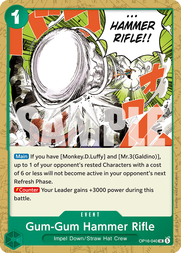 Gum-Gum Hammer Rifle One Piece card