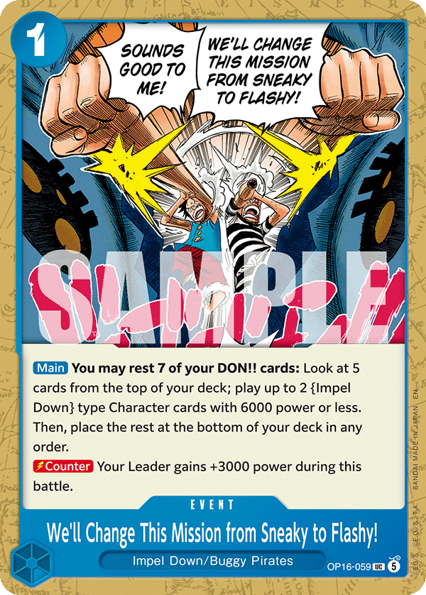 We'll Change This Mission from Sneaky to Flashy! One Piece card